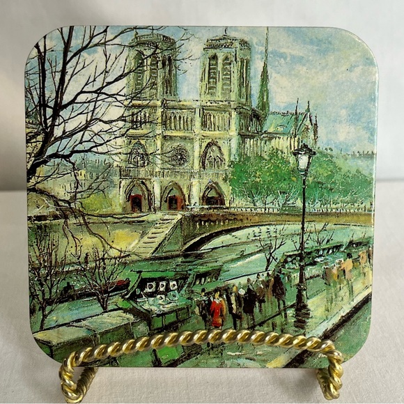 Vintage Paris Drink Coasters. Set of 6. Eiffel Tower, Arc de Triomphe,Montmartre - Picture 6 of 9